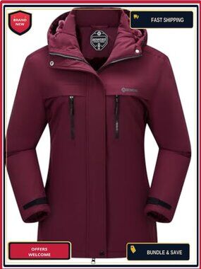 Waterproof Ski Jacket Women Warm Insulated Snowboarding Winter Coat Softshell